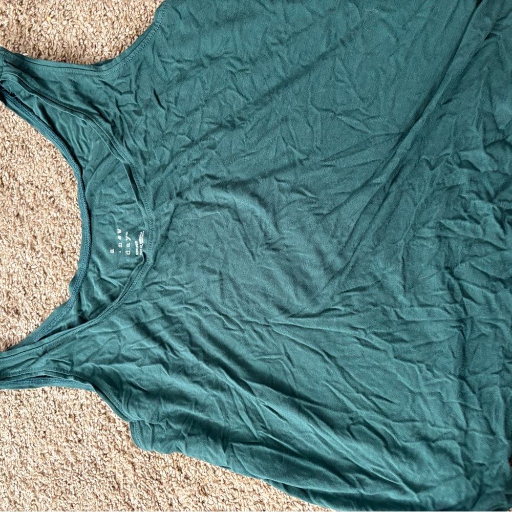 A New Day Green Sleeveless Tank Top